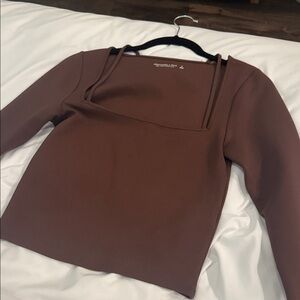 Abercrombie & Fitch Chocolate Long Sleeve Top